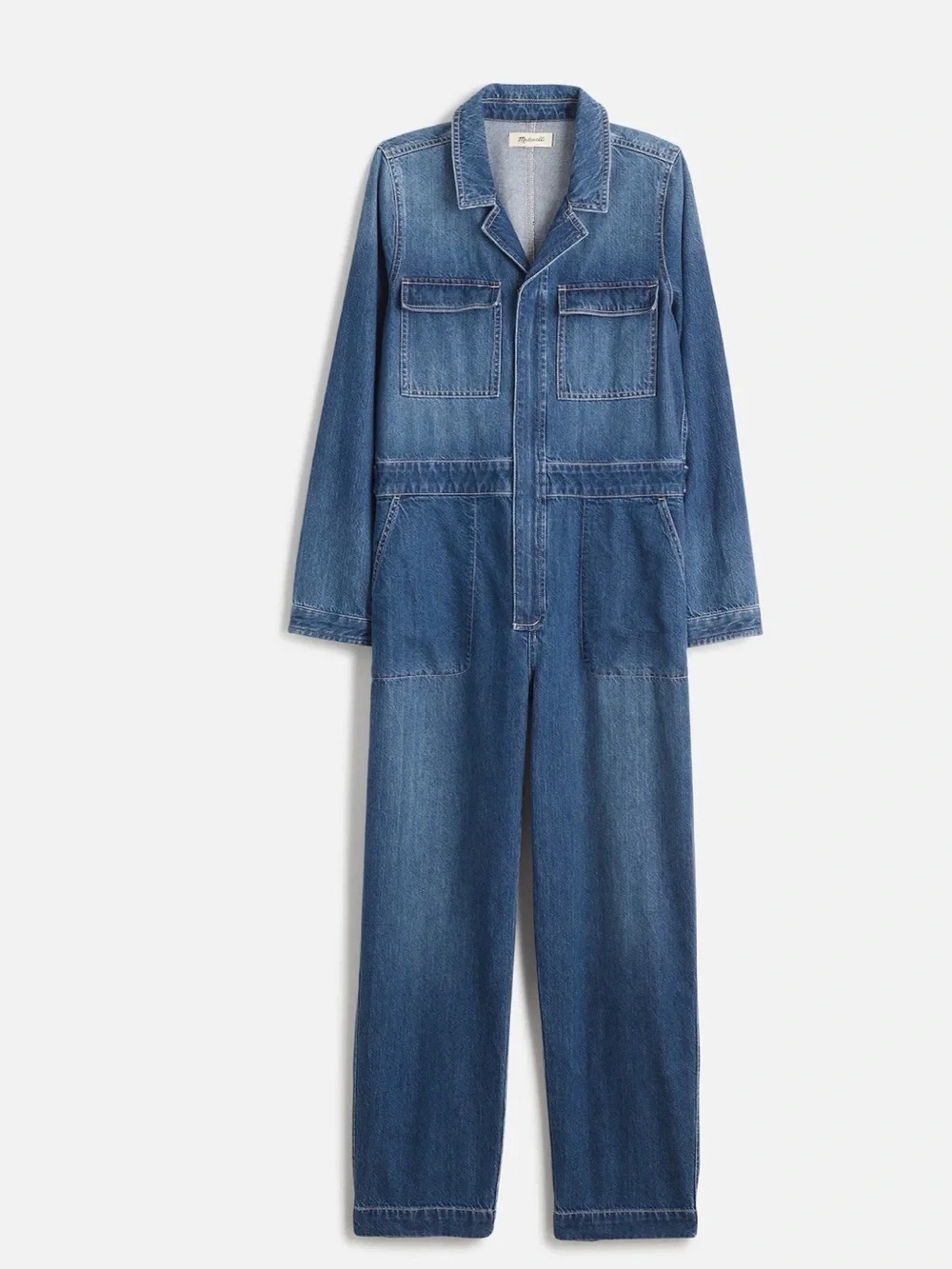Madewell Blue Denim Utility Jumpsuit